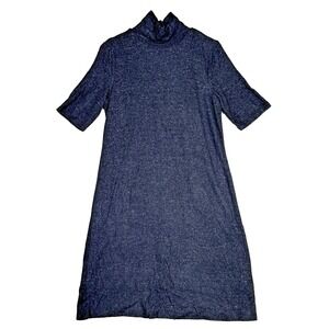 Philosophy Womens Dress Sz L Gray Mock Neck‎ Super Soft A Line Classic NEW